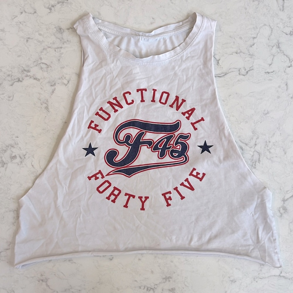 F45 Cropped Muscle Tee
